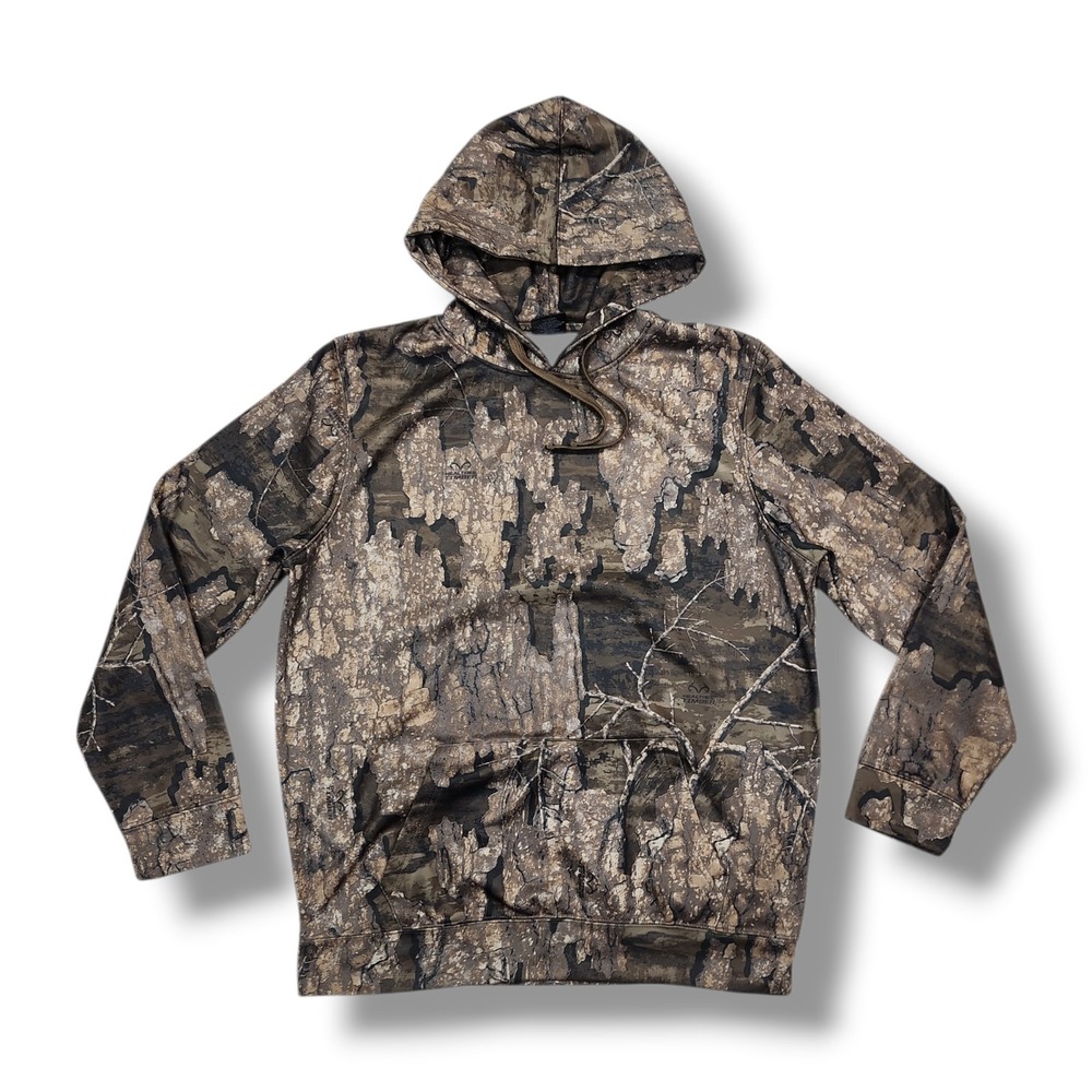 REALTREE TIMBER Pullover Fleece Lined Camo Hoodie Men's Large